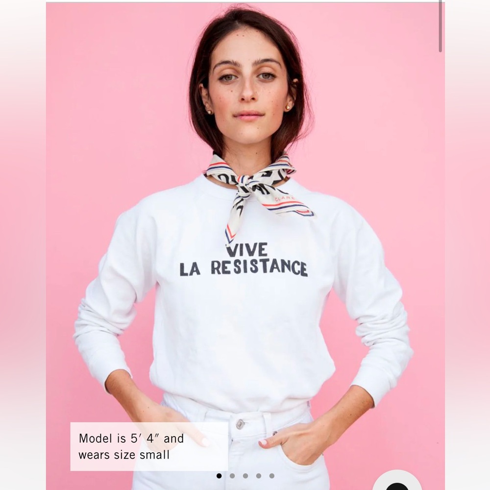 Clare V Vive la Resistance sweatshirt size S